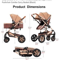Baby Stroller 3 In 1 Portable System 