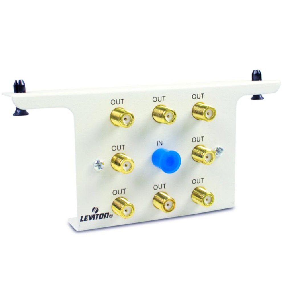 Leviton 47690-8C2 1X8 Passive Video Splitter Module, White