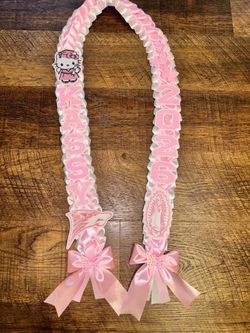 2026 Pink Graduation ribbon lei
