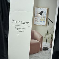 Floor Lamp Black Metal 