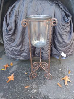 Metal  and glass tube stand