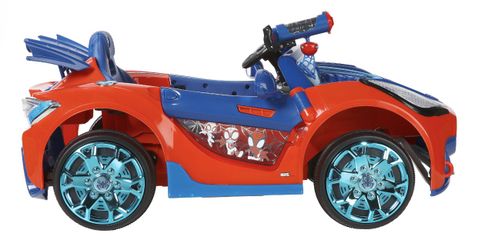 Dynacraft spiderman super car 6 volt ride on deals