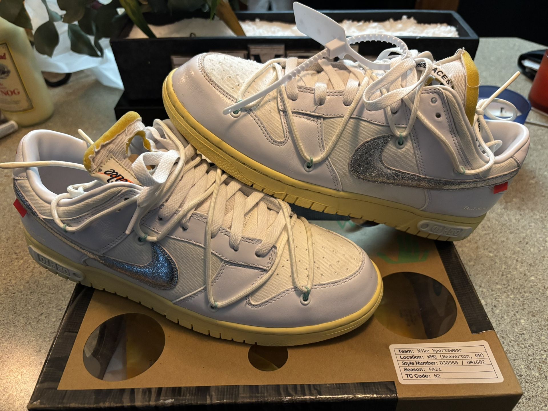 Off White Nike Dunk Lot 1 Size 12