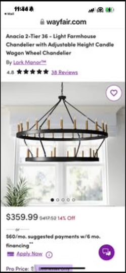 Wagon wheel Chandelier