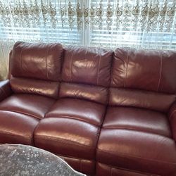 Red Leather sofa Set 