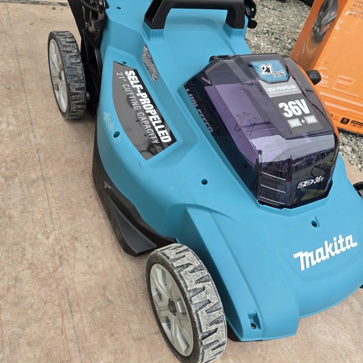 Makita 18V X2 (36V) LXT Lithium Ion Cordless 21 in. Walk Behind Self Propelled Lawn Mower, Tool Only