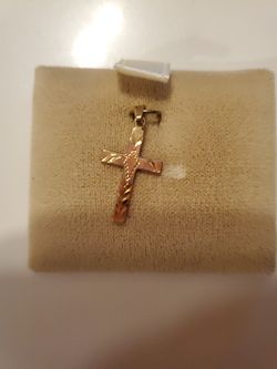 Gold Plated Engraved Cross Pendant