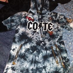 Cote de Nuits Short Sleeve Hoodie Men's Size L