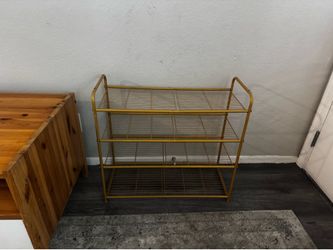 Golden metal 4-tier storage