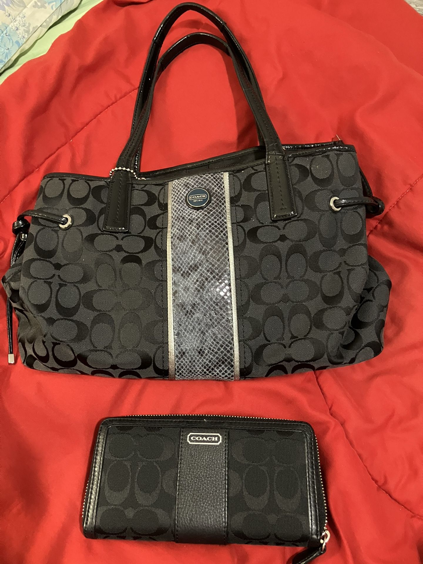 Coach Purse With Coach Wallet 
