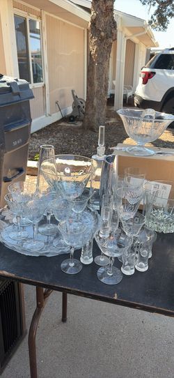 Real Crystal glassware, plates and bowls
