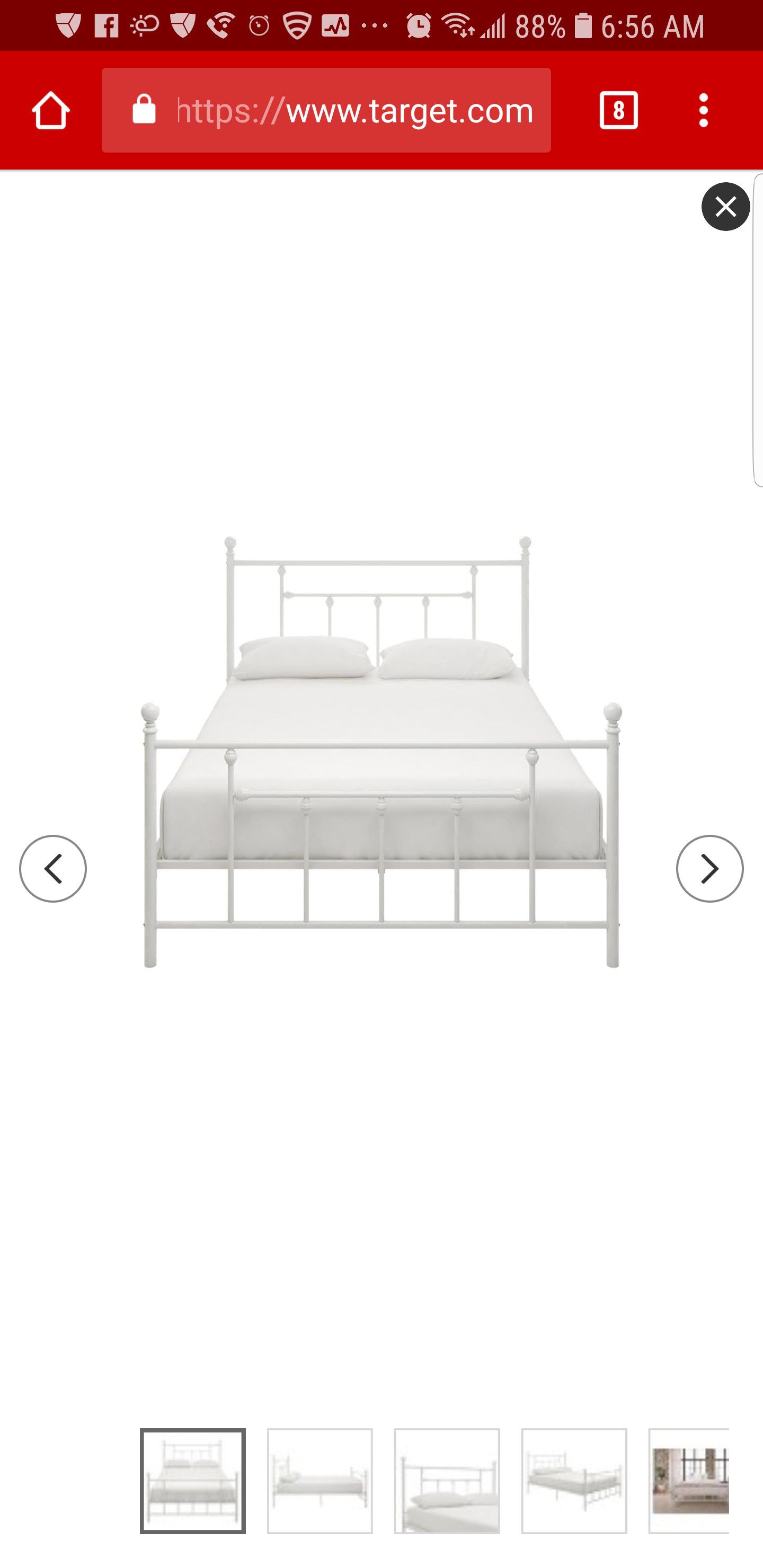 $140 white twin bed frame now for $50