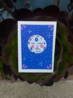 ACEO Original Acrylic | Evil Eye Series #2 | Celestial Moon Art