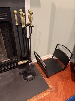 FREE Fireplace Tool Set and Firewood Rack