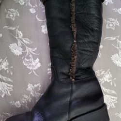 Leather boots