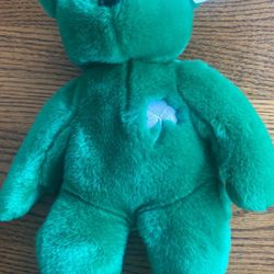 VTG TY 1998 Beanie Baby Erin the Irish Green Bear 13”