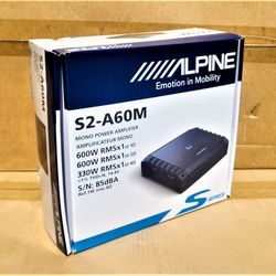 Alpine S2-A60M Bass Amplifier System 1200 Watts Monoblock Subwoofer Amp S Series 🚨 Payment Options Available 🚨 No Credit Needed 🚨 