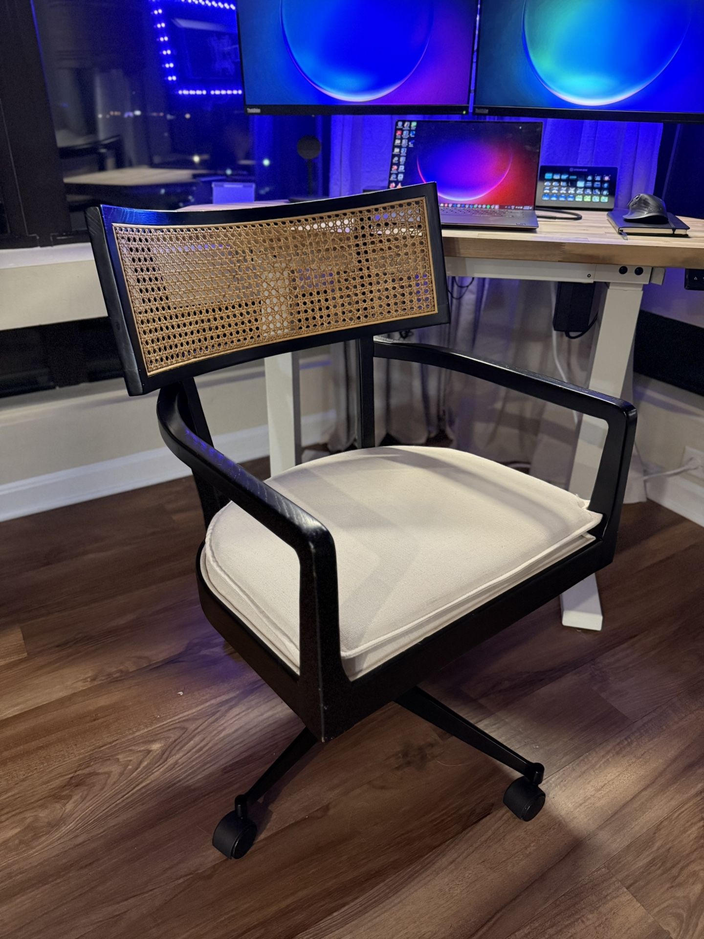 Crate & Barrel - Libby Natural Cane Desk Chair