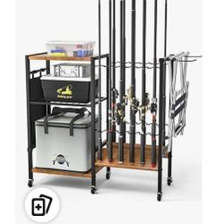 Fishing rod holders and shelf