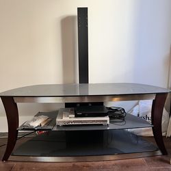 Mint condition Glass 3 tiers TV stand (up to 65 inches)