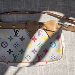 Louis Vuitton Multicolor Pochette with Bow – Original, Made in France