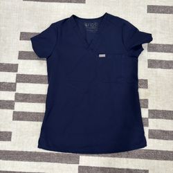 XXS FIGS navy blue scrub top