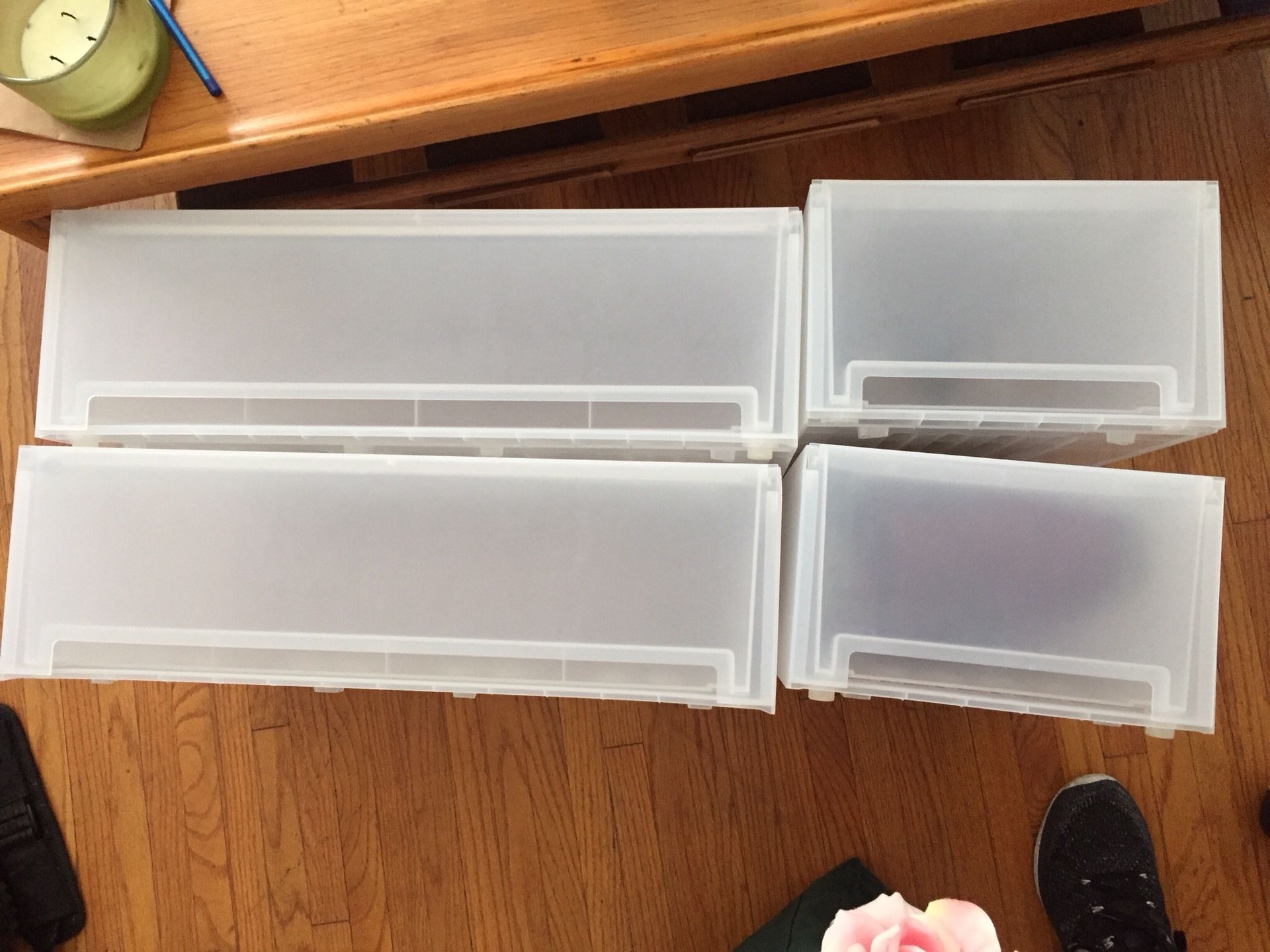 Plastic storage drawers, ikea