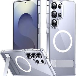 Magnetic for Samsung Galaxy S25 Ultra Case, [3 Stand Ways][ Military Grade Drop