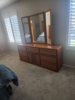 Dresser with mirror