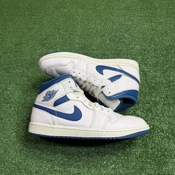 Jordan 1 Mid White/Blue
