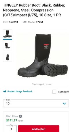 Steel toe ruber water proof work boots
