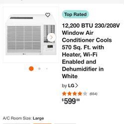 LG Air Conditioner/Heater WiFi Enabled And Dehumidifier! New!