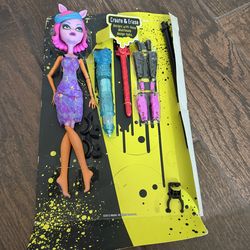 Monster high create and erase doll  in original packaging