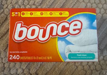 New Bounce Fabric Softener Sheets, Fresh Linen Scent, 240 Count