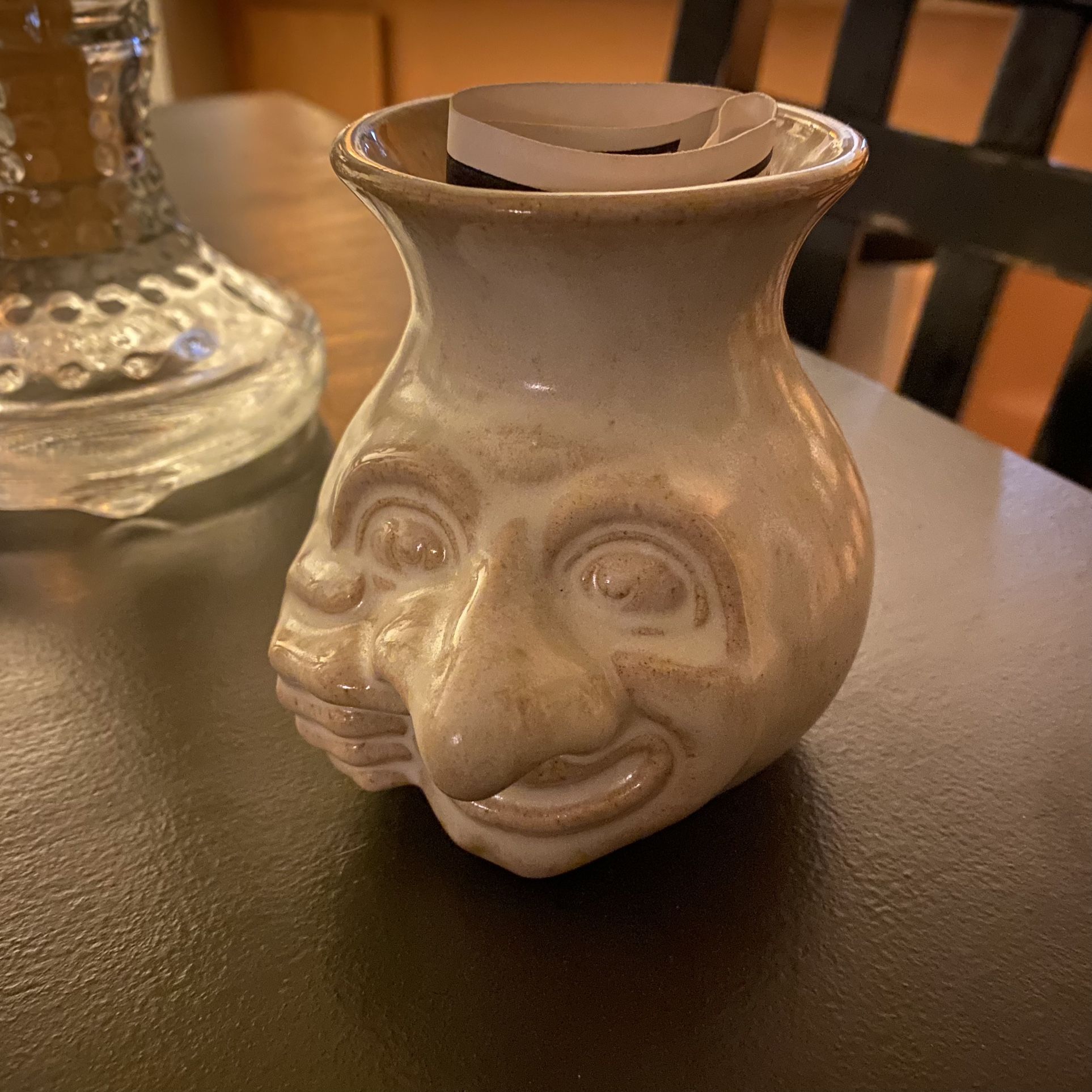 Ceramic Pottery Egg Separator Boogerboy Boris "SNOT a Mug" by Aaargh Designs Face Vintage