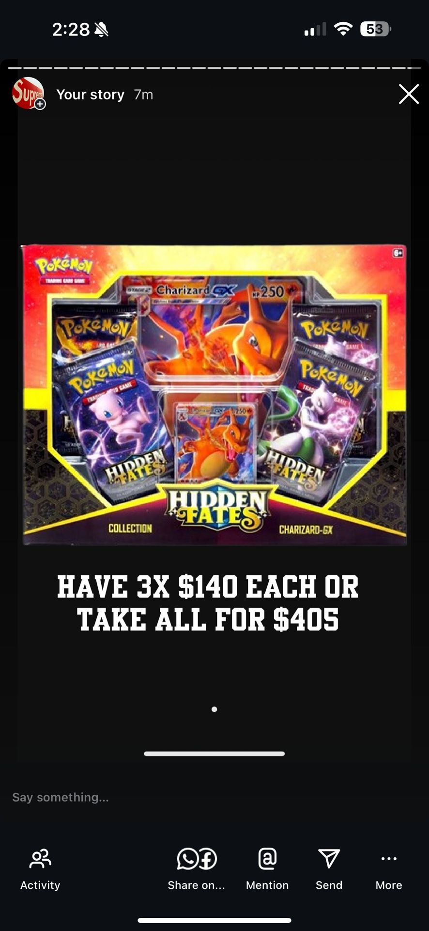 Hidden Fates Charizard Collection Boxes