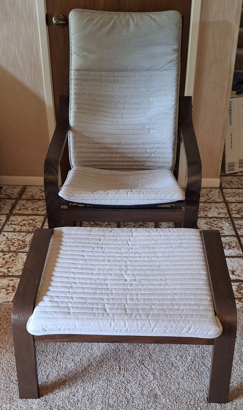IKEA Chair and Ottoman 