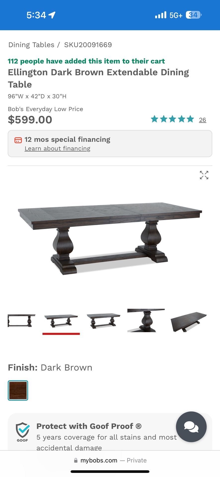 StJohn Acacia Solid Wood Base Dining Table