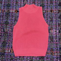 pink sweater vest 