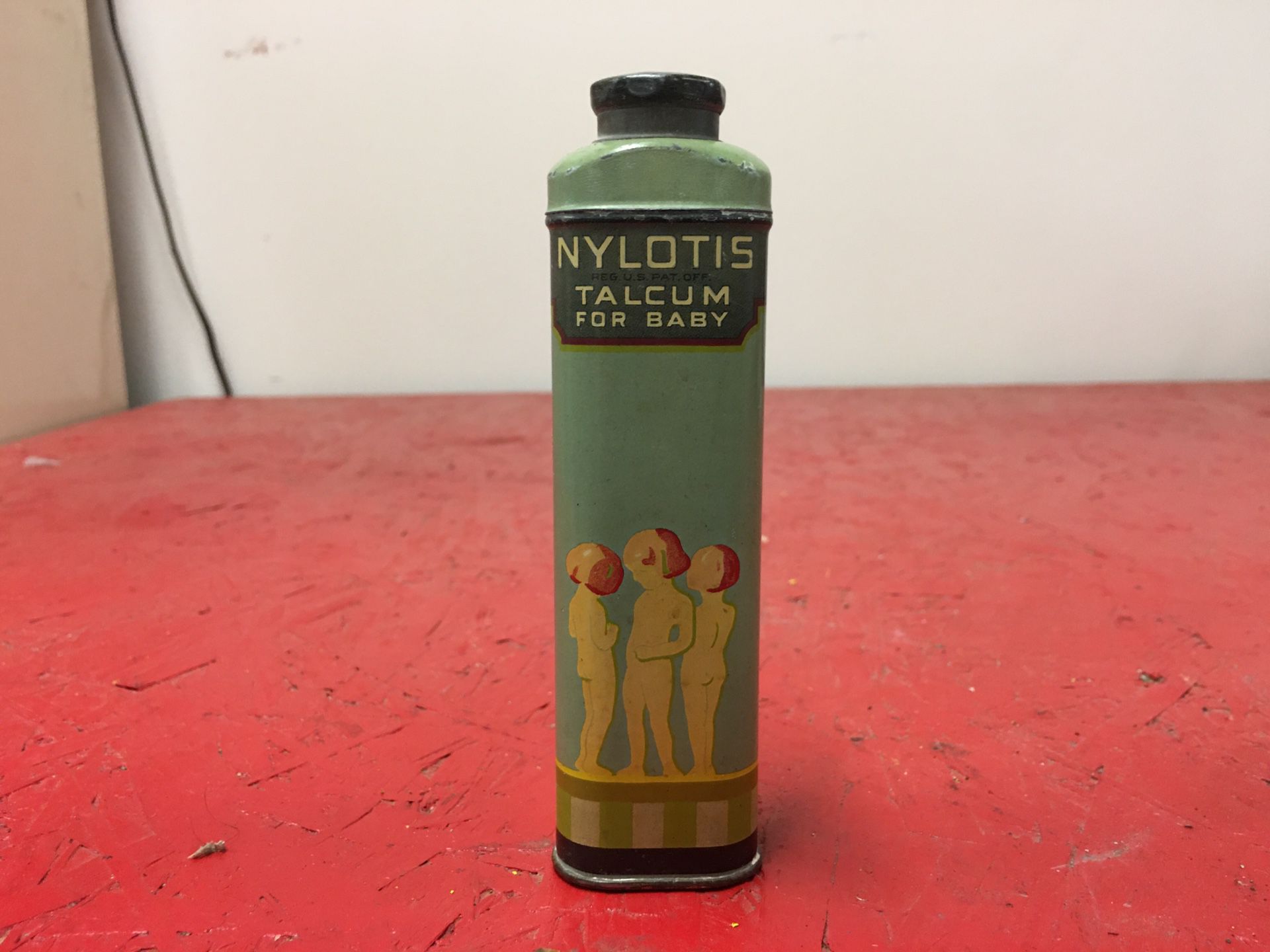 Vintage Nylotis Baby Talcum Tin