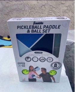 Franklin Sports 2-Player Pickleball Paddle Set - (2) Fiberglass Paddles+ (2) X-40 Pickleballs - Blue