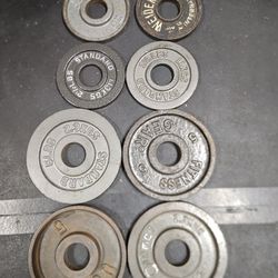 Mismatched 2.5lb And 5lb Olympic Weight Plates-