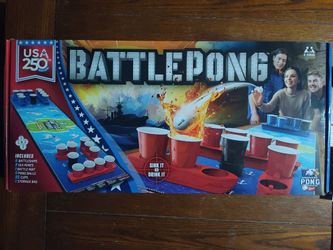 Brand New Sealed BattlePong Game, Tabletop Pong Party Game, Including Game Mat, Cups, Balls and Ships