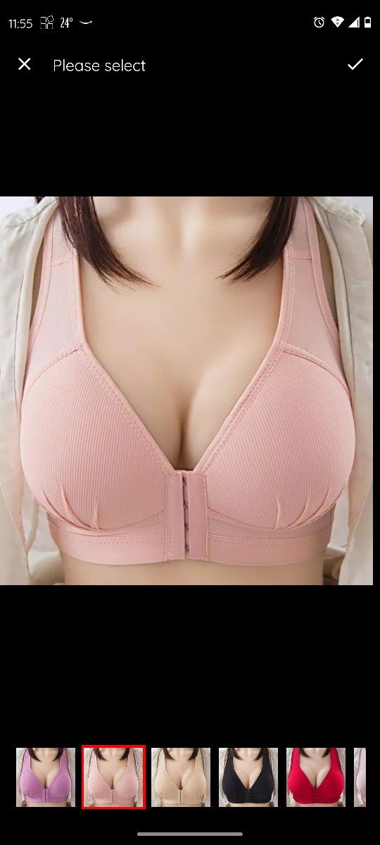 Set Of Front Closure Wirefree Bras 