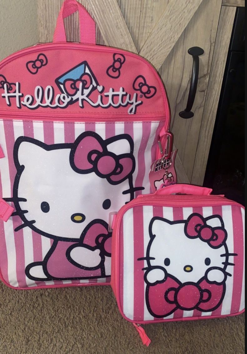 Hello Kitty Back Pack And Lunch Bag