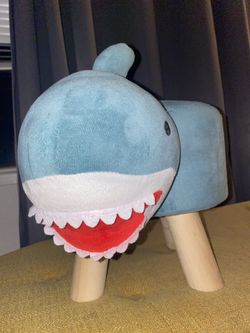 Plush Toddler SHARK Stool