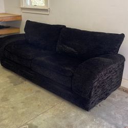 Black Velour Sofa