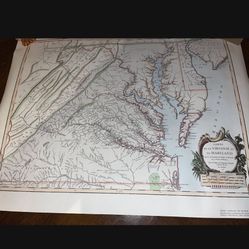Map Reproduction Of VA, Maryland & Delaware Map