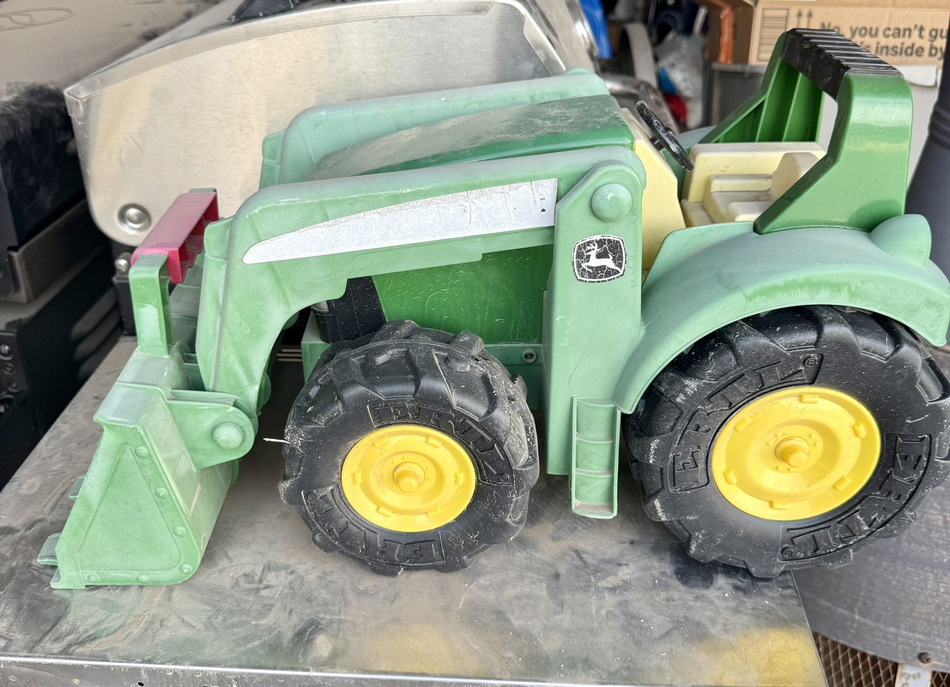 John Deere push front loader toy tractor
