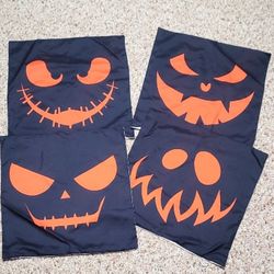 NEW Halloween Pumpkin Pillow Covers 17" X 17"